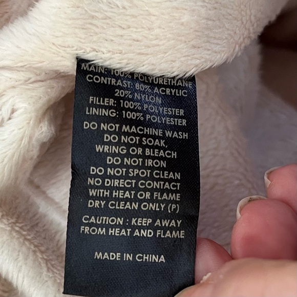 Unreal Fur Cream "Barcelona" Cable Knit Sleeve Puffer Jacket L LIKE NEW - Picture 11 of 11